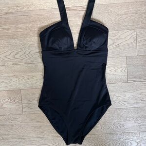 Black Boden Ithica Plunge Swimsuit